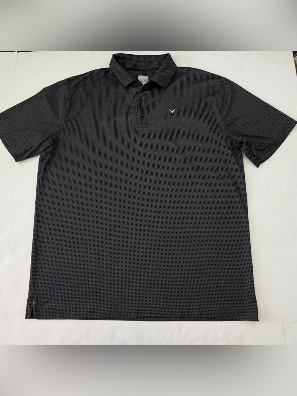 Callaway Golf Polo Shirt Men’s L Dark Gray Hummingbird Bird Performance Stretch